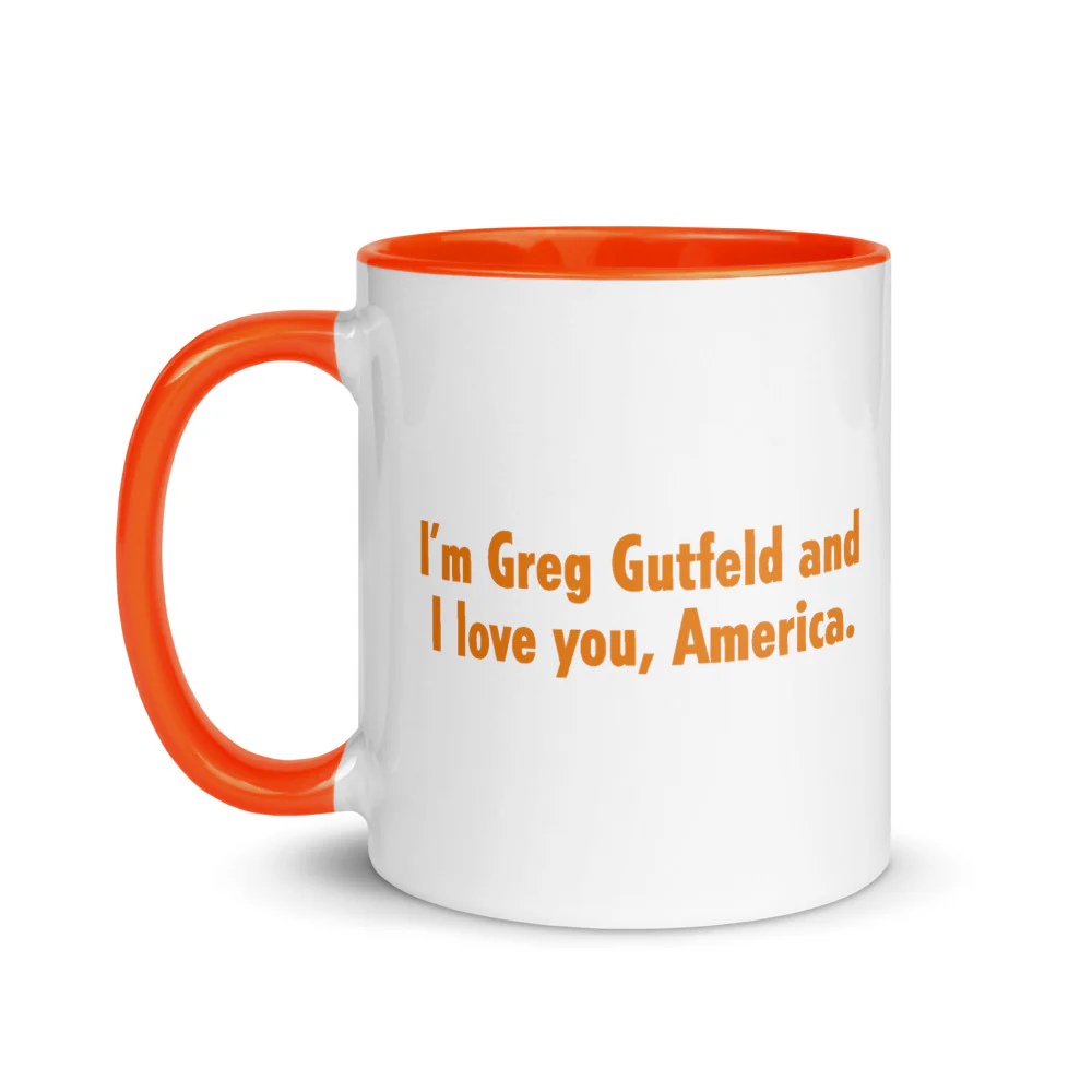 Gutfeld! I'm Greg Gutfeld and I love you, America Two-Tone Mug