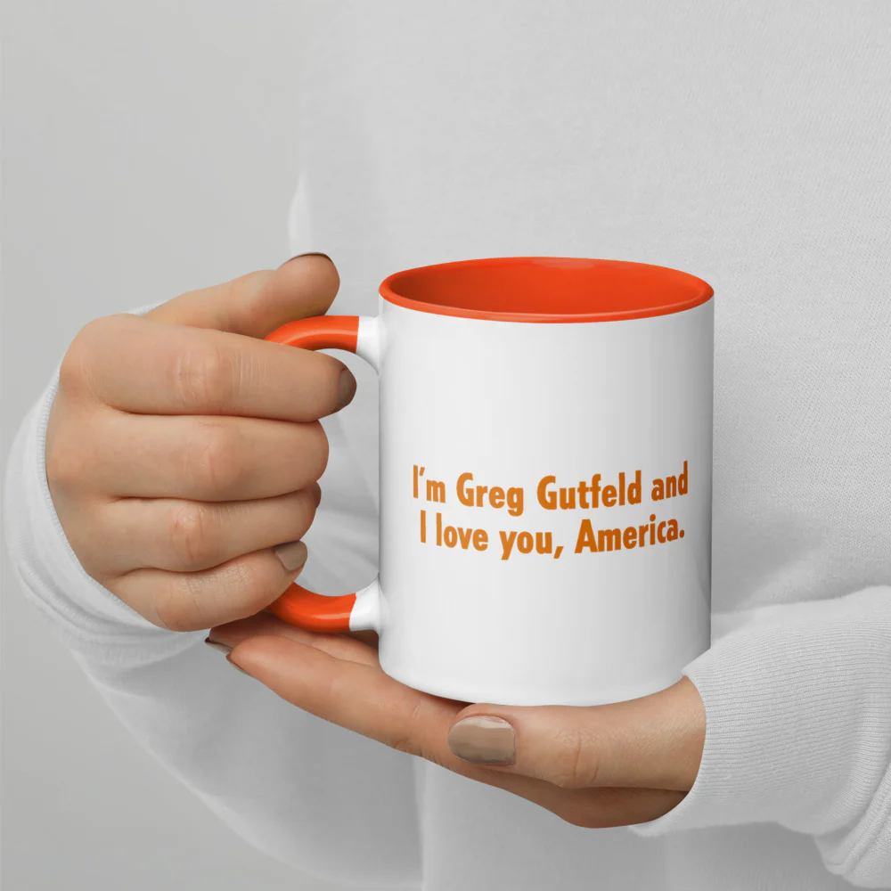 Gutfeld! I'm Greg Gutfeld and I love you, America Two-Tone Mug