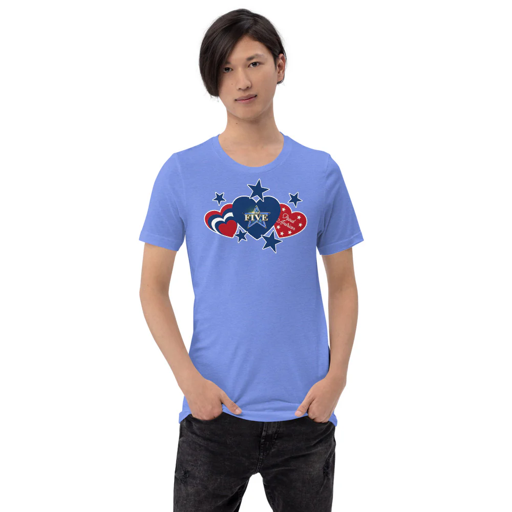 The Five Proud American Hearts And Stars T-Shirt