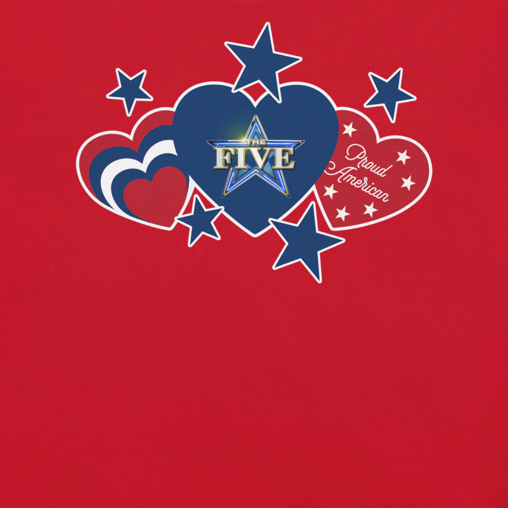 The Five Proud American Hearts And Stars T-Shirt