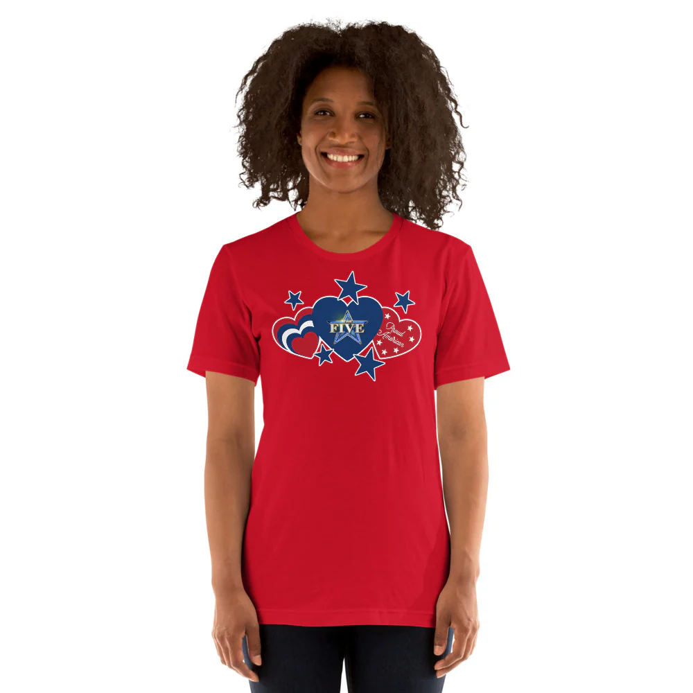 The Five Proud American Hearts And Stars T-Shirt