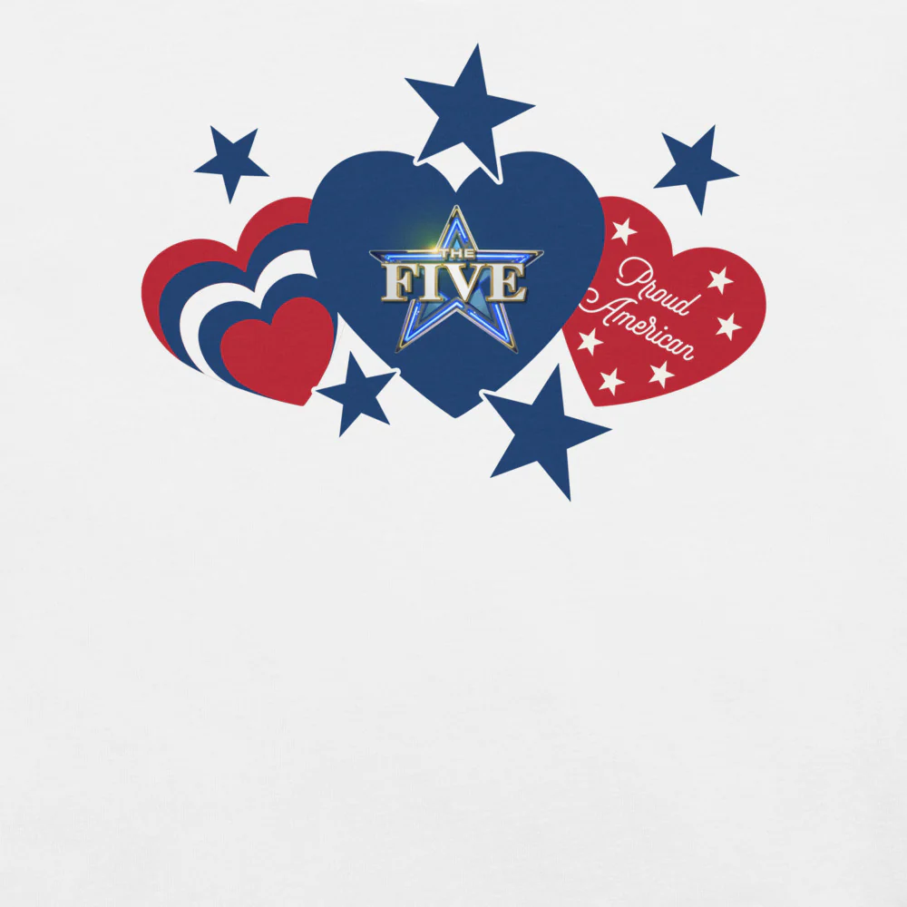 The Five Proud American Hearts And Stars T-Shirt