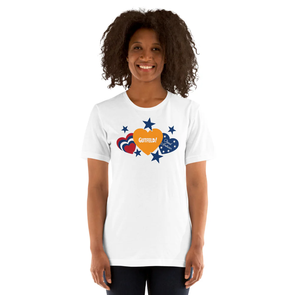 Gutfeld! Proud American Hearts And Stars T-Shirt