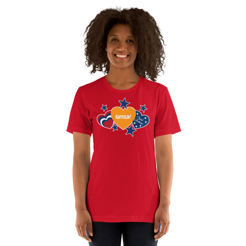 Gutfeld! Proud American Hearts And Stars T-Shirt