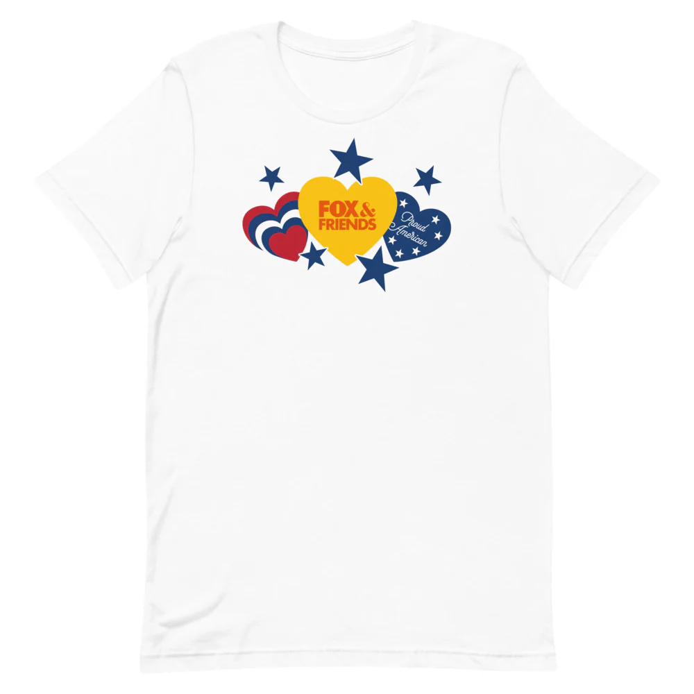 FOX & Friends Proud American Hearts And Stars T-Shirt