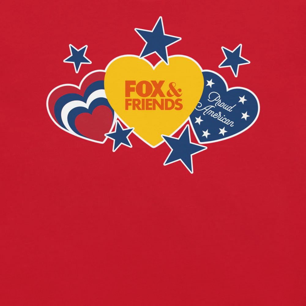 FOX & Friends Proud American Hearts And Stars T-Shirt