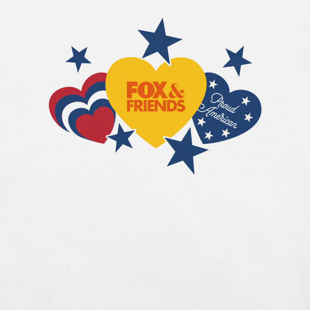FOX & Friends Proud American Hearts And Stars T-Shirt