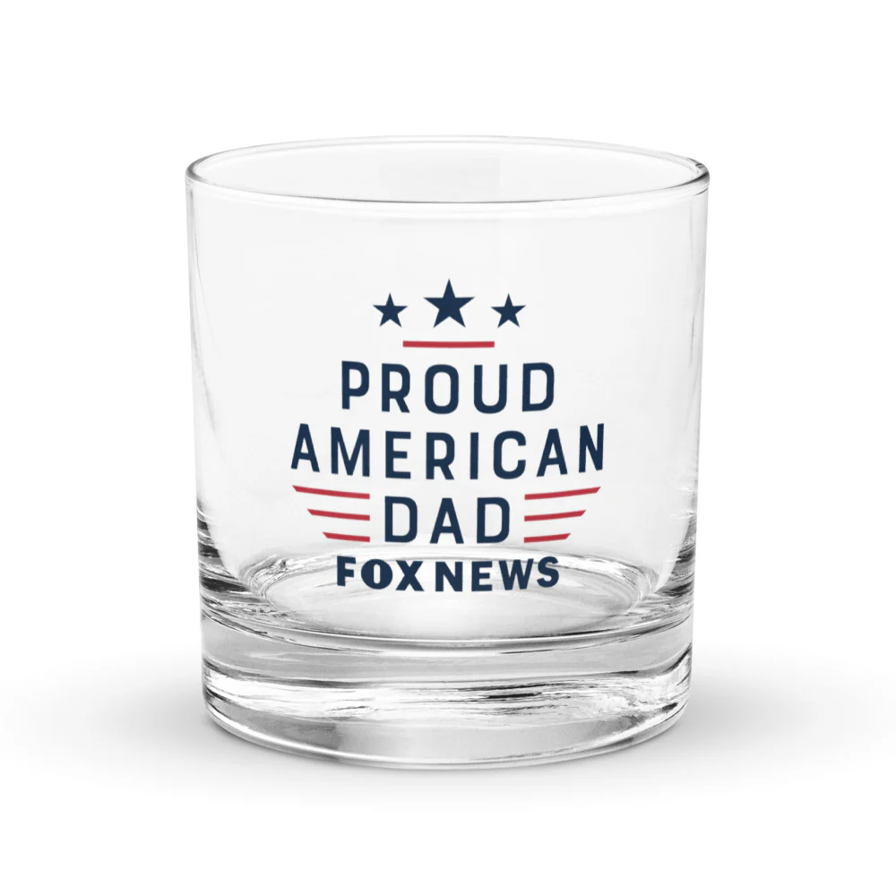 FOX News Proud American Dad Rocks Glass