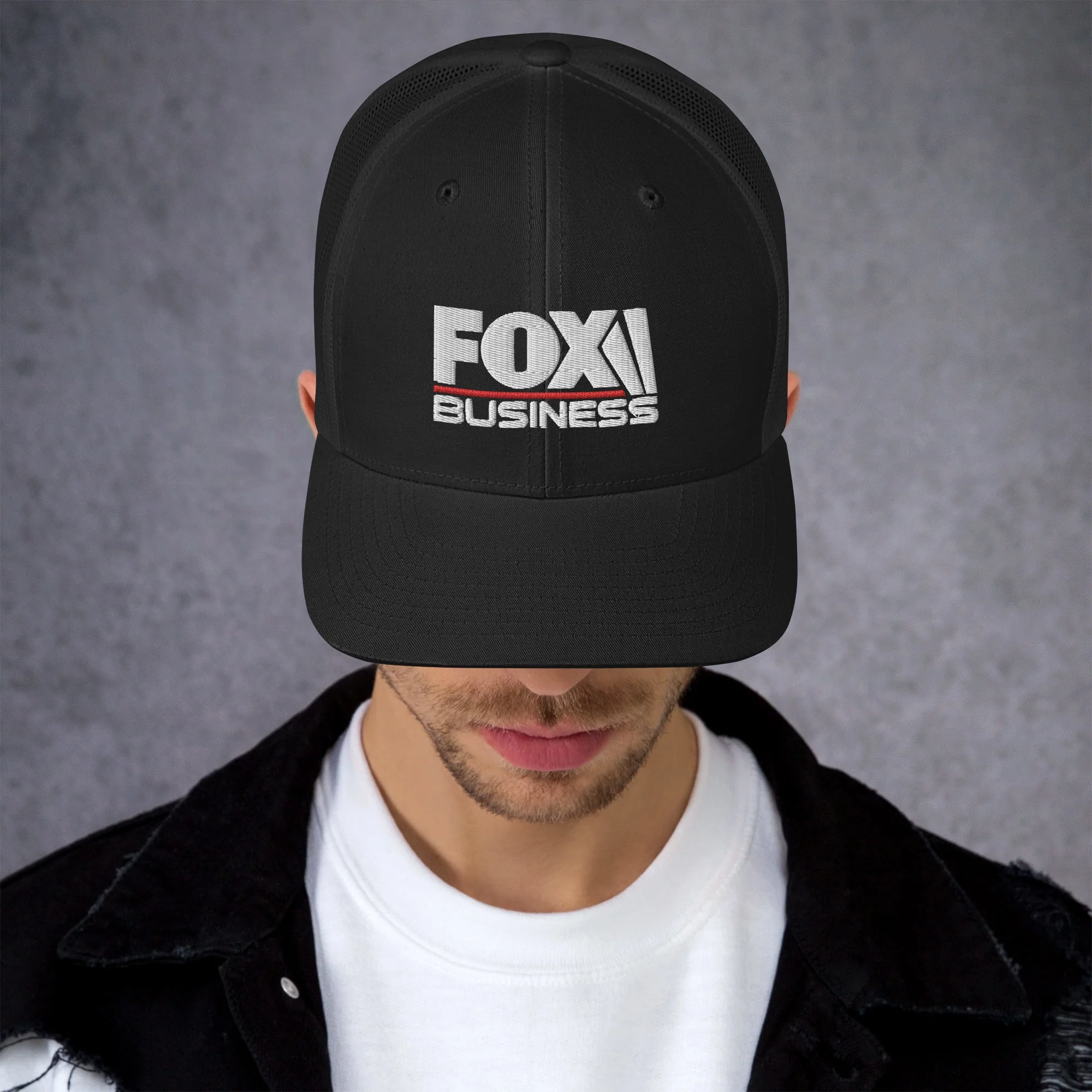 445-fox-business-logo-embroidered-retro-trucker-hat-2.webp FOX Business Logo Embroidered Retro Trucker Hat