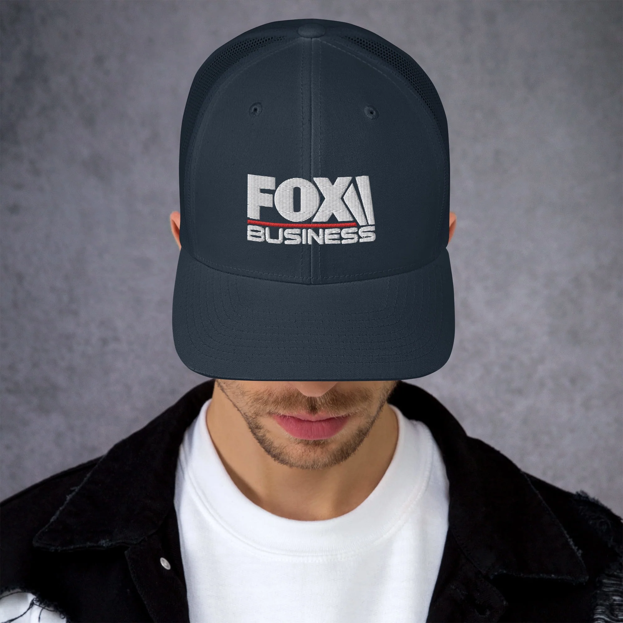 445-fox-business-logo-embroidered-retro-trucker-hat-5.webp FOX Business Logo Embroidered Retro Trucker Hat